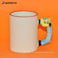 Caneca da sublimação do punho animal vazio da fonte de Sunmeta